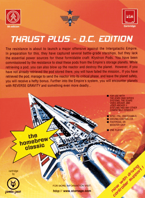 Thrust (Homebrew) — Box back